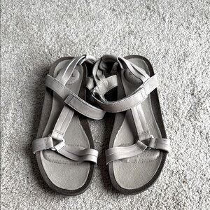 TEVA Velcro Strap Gray Sandals